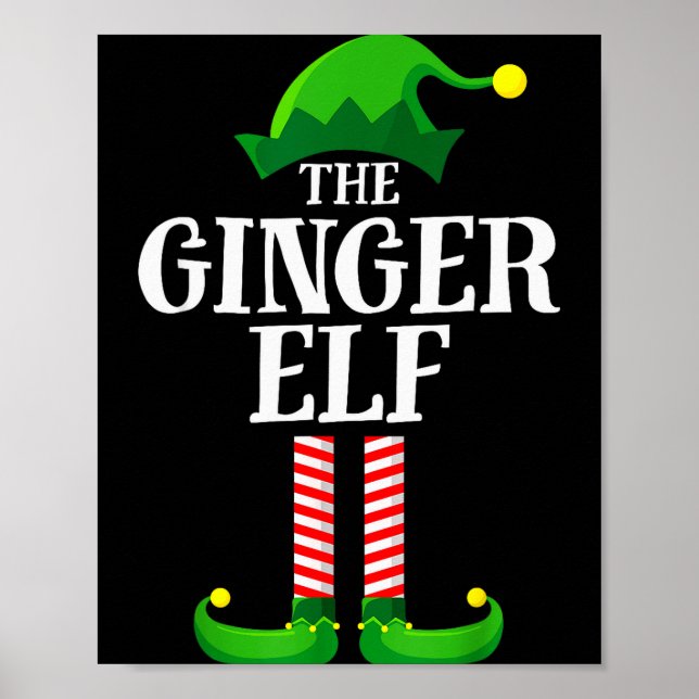 Ginger Elf Matching Family Group Christmas Party P Poster (Vorne)
