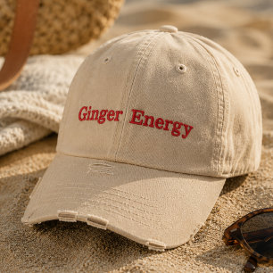 Ginger Energy bestickte Mütze Lustige Rothaarige Baseballkappe