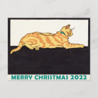 Ginger gestreifte Katze Xmas Tiger Jahr