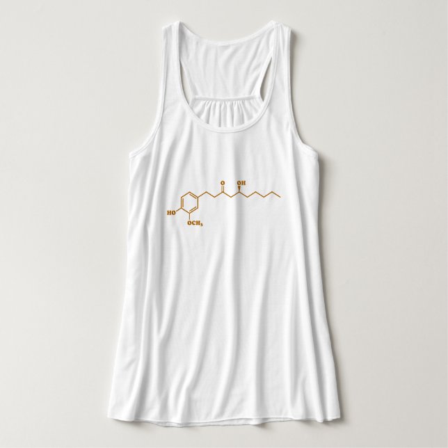 Ginger Gingerol Molecule Chemische Formel Tank Top (Design Vorderseite)