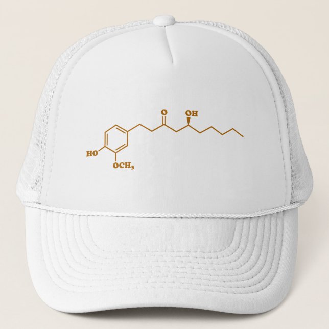Ginger Gingerol Molecule Chemische Formel Truckerkappe (Vorderseite)