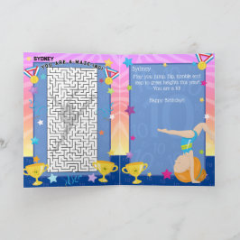 Ginger Girl Gymnastik Sie sind ein toller Geburtst Karte