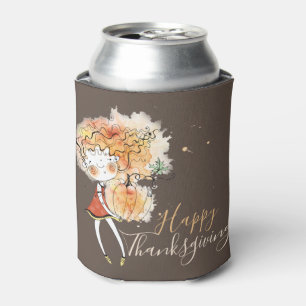 Ginger Girl mit Pumpkin-Erntedank Dosenkühler
