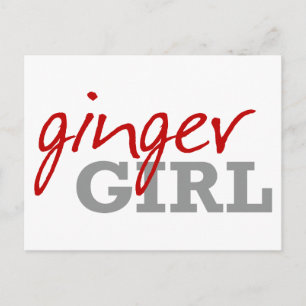 Ginger Girl Redhead Freckles Postkarte