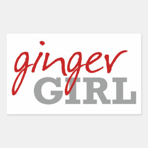 Ginger Girl Redhead Freckles Rechteckiger Aufkleber