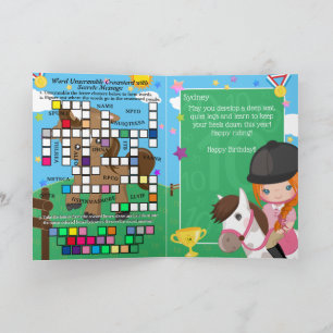 Ginger Girls Equestrian Secret Nachricht Geburtsta Karte