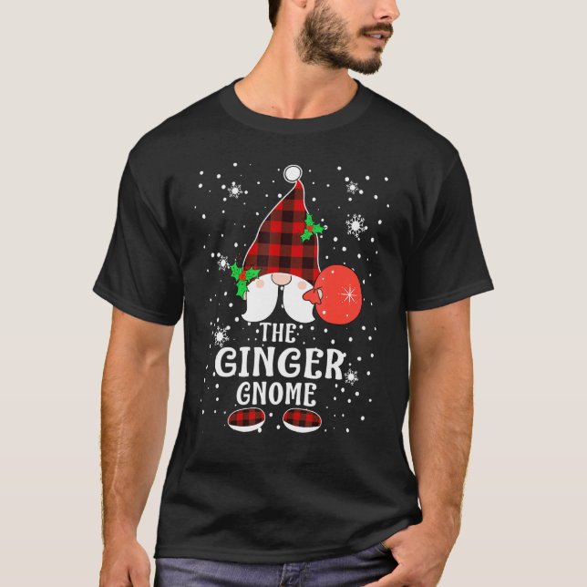 Ginger Gnome Buffalo Kariert Matching Family Chris T-Shirt (Vorderseite)