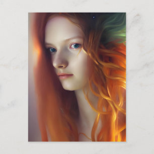 Ginger Haired Goddess Postcard Postkarte