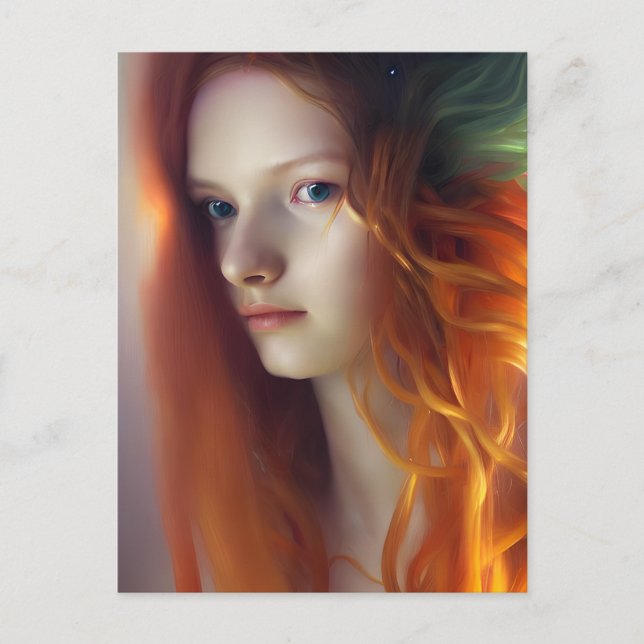 Ginger Haired Goddess Postcard Postkarte (Vorderseite)