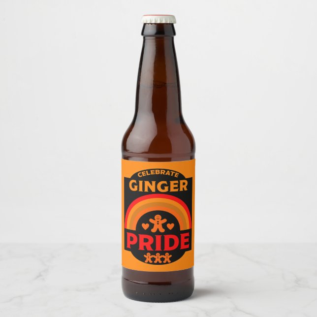 Ginger Haired Pride Bierflaschenetikett (Vorderseite)
