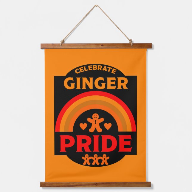 Ginger Haired Pride Wandteppich Mit Holzrahmen (Vorderseite)