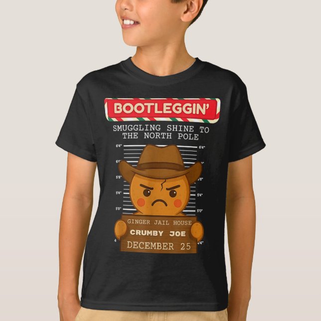 Ginger Jailhouse Christmas Humor Gingerbread Coupl T-Shirt (Vorderseite)