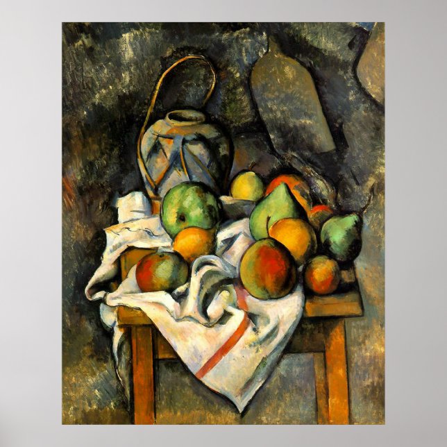 Ginger Jar and Fruit - Paul Cezanne - c1895 Poster (Vorne)