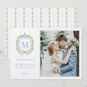 Ginger Jar & Christmas Berries Wappen Monogram Einladung