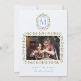 Ginger Jar & Christmas Berries Wappen Monogram Einladung