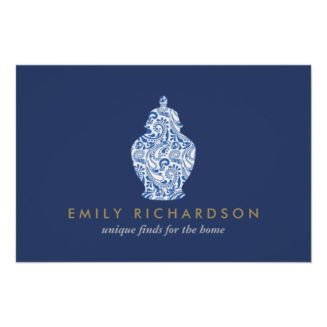 Ginger Jar Pottery Blue/White Logo Download Poster (Vorderseite)