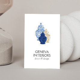 Ginger Jars Pottery Eleganter Innenarchitekt Visitenkarte