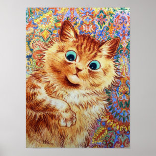 Ginger Katze, Louis Wain Poster