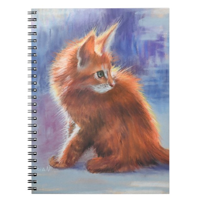 Ginger Kitten in Pastel Light Notizblock (Vorderseite)