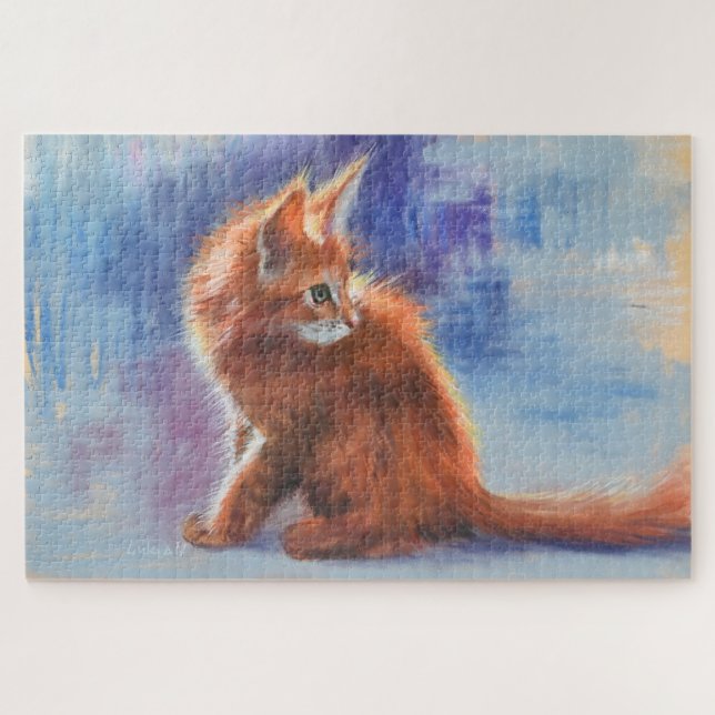 Ginger Kitten in Pastel Light Puzzle (Horizontal)