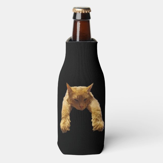 Ginger Lazy Cat, Flasche Cooler Flaschenkühler (Flaschenvorderseite)