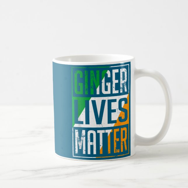 Ginger Lives Irish Flag St Patricks Day Redhead Me Kaffeetasse (Rechts)