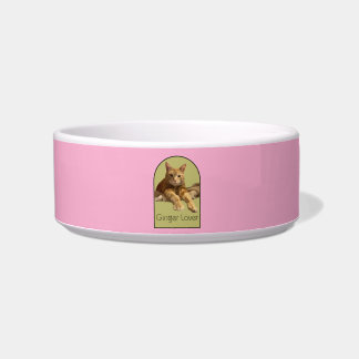 Ginger Lover Light Pink Keramik Pet Bowl Napf