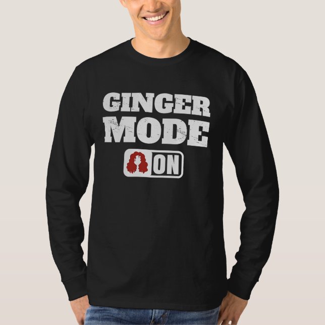 Ginger Mode On For Her  Irish St Patricks Day Coup T-Shirt (Vorderseite)
