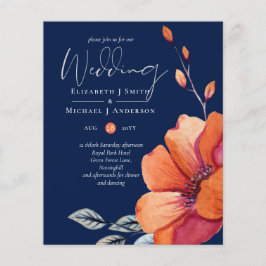 Ginger Navy Herbst Hochzeit im Herbst Einladung HA