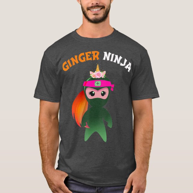 Ginger Ninja Multitasking Girls Redhead Ginga T-Shirt (Vorderseite)