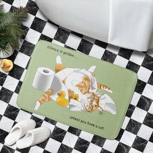 Ginger Orange Cat Funny Toilet Paper Badematte
