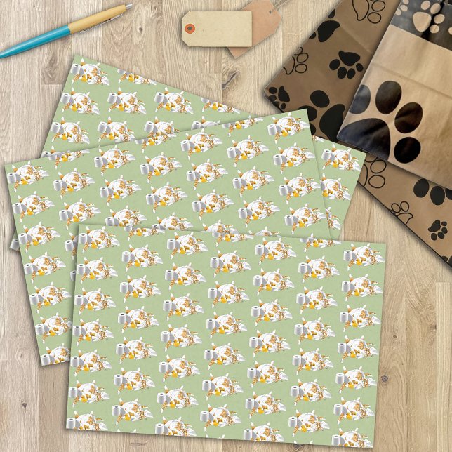 Ginger Orange Cat Funny Toilet Paper Seidenpapier (Von Creator hochgeladen)