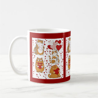 Ginger orange cat Valentine Kaffeetasse