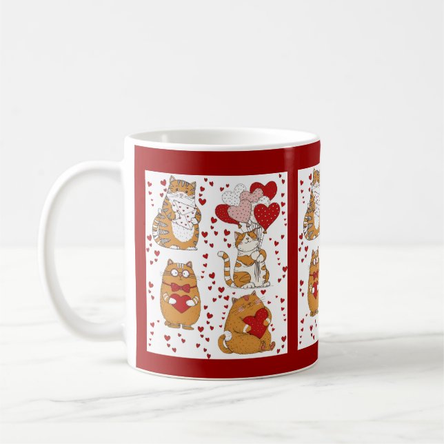 Ginger orange cat Valentine  Kaffeetasse (Links)