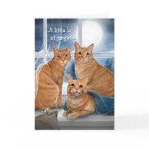 Ginger Orange Tabby Cat Frohe Weihnachten