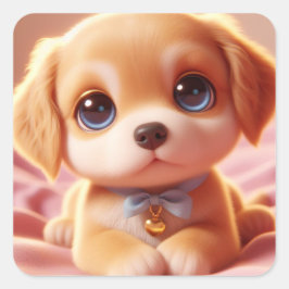 "Ginger" Quadratischer Aufkleber