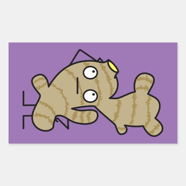 Ginger Root Gesunde asiatische Gewürze Rechteckiger Aufkleber (Vorderseite)