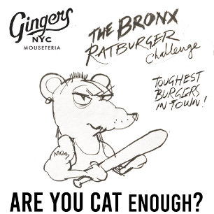 Ginger’s NYC Mouseteria „Bist du katzen genug?“-Sc Napf