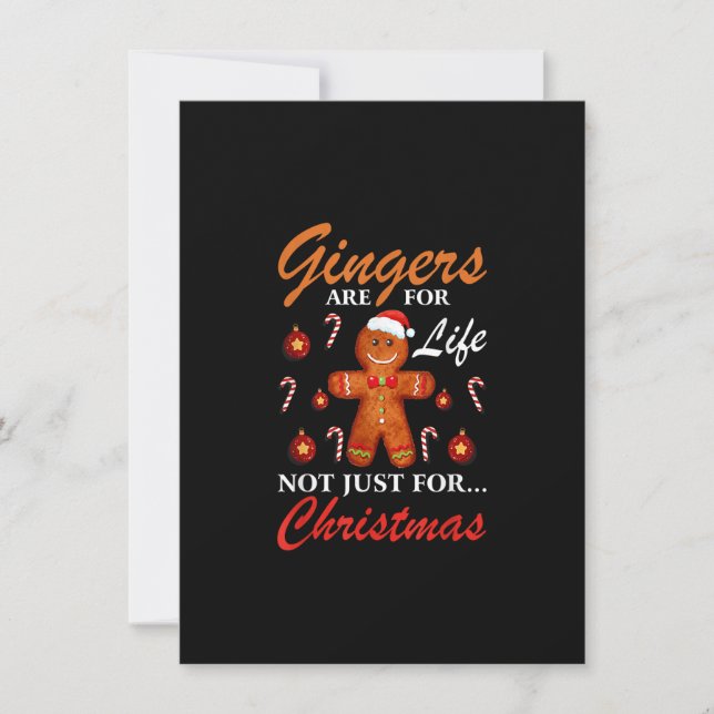 Ginger sind nicht nur für Weihnachtsginger, sonder Einladung (Vorderseite)