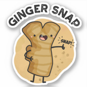 Ginger Snap Funny Food Herb Spice Pub Aufkleber