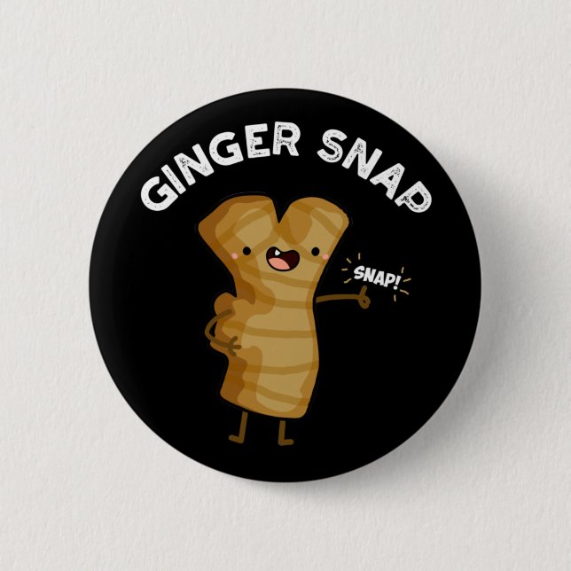 Ginger Snap Funny Food Kraut Gewürz Pub Dark BG Button (Vorderseite)