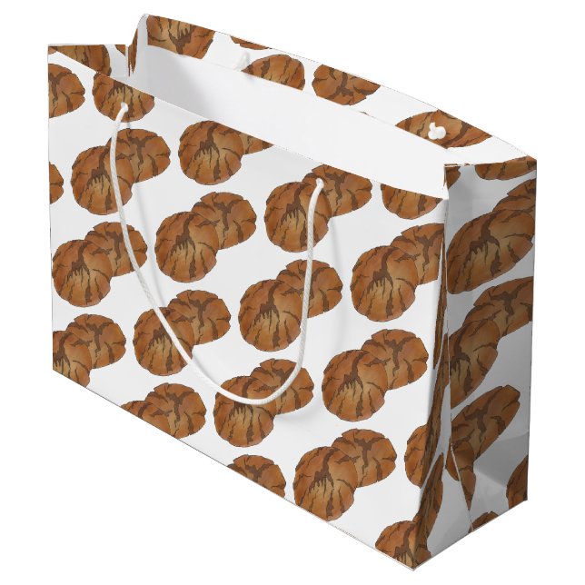 Ginger Snaps Gingernap Biscuit Ginger Nut Cookies Große Geschenktüte (Rückseite Schrägansicht)