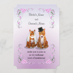 Ginger Tabby Cat Hochzeit Einladung