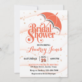 Ginger Umbrella Bridal Shower Invitation Einladung