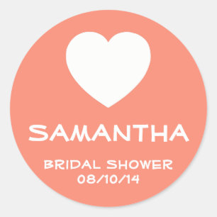 Ginger und White Heart Fvor Siegel Runder Aufkleber