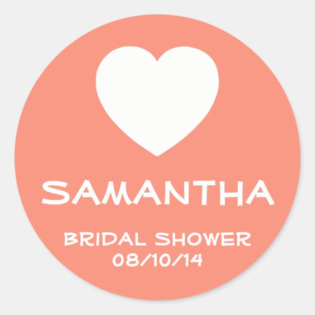 Ginger und White Heart Fvor Siegel Runder Aufkleber (Vorderseite)