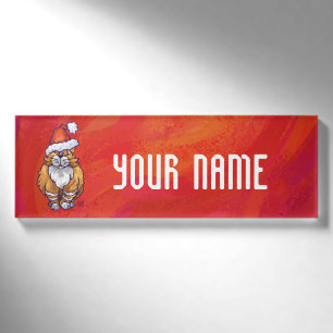 Ginger Weihnachten auf Rot Namenschild