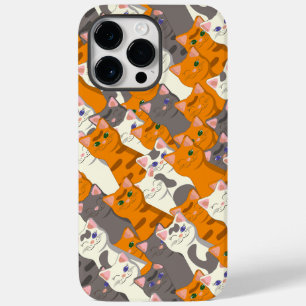 Ginger Weiße Katze Diagonalmuster Case-Mate iPhone 14 Pro Max Hülle