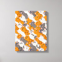 Ginger Weiße Katze Diagonalmuster