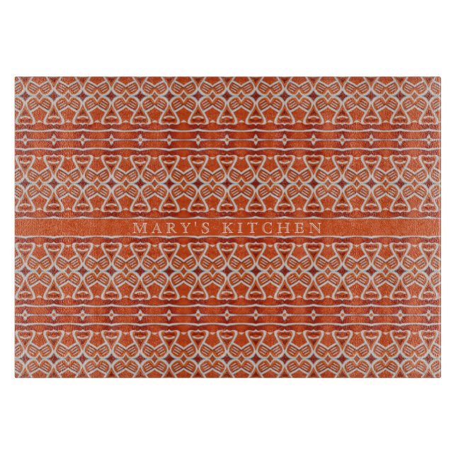 GINGERBREAD 11x8 Glasschneidebrett Schneidebrett (Vorderseite)